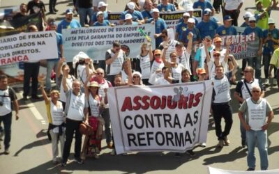 Ações, manifestações e atos realizados pela ASSOJURIS no decorrer da tramitação da Reforma da Previdência visando assegurar direitos dos trabalhadores