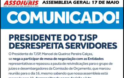 ASSEMBLEIA GERAL DA CATEGORIA – 17 DE MAIO