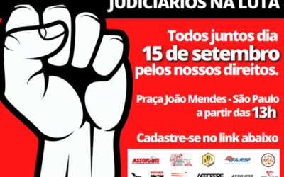 Ato presencial em São Paulo em frente ao João Mendes no dia 15 de setembro, às 13h