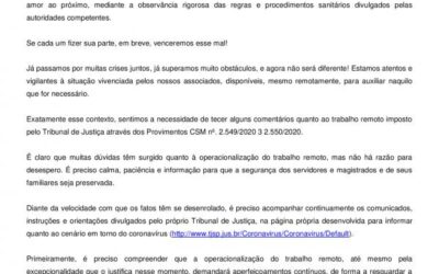 Esclarecimento – Trabalho Remoto – Coronavirus