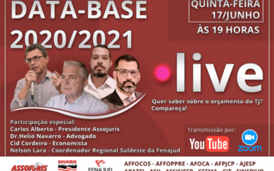 Live: “Quer saber sobre o orçamento do TJ? Compareça!”