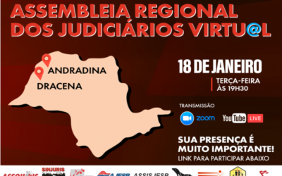 Assembleia Regional dos Servidores virtual – Andradina / Dracena e regiões