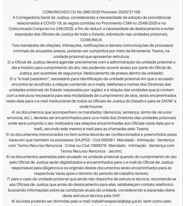 Entidades e Oficiais de Justica  se mobilizam e Corregedoria Geral da Justiça do TJ/SP recua
