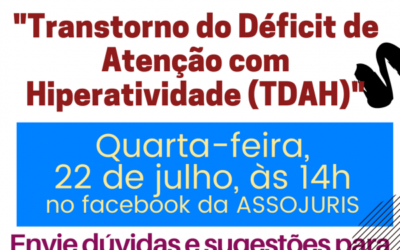 Palestra com a psicóloga Thayssa Abari sobre Transtorno do Déficit de Atenção com Hiperatividade (TDAH)