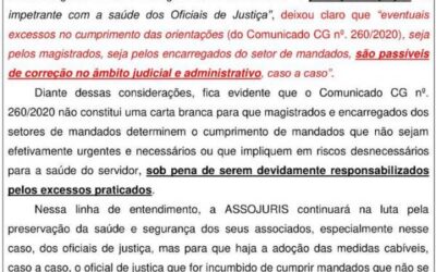 COMUNICADO AOS OFICIAIS DE JUSTIÇA: CUMPRIMENTO DE MANDADOS NO PERÍODO DE QUARENTENA (PANDEMIA DO CORONAVÍRUS)