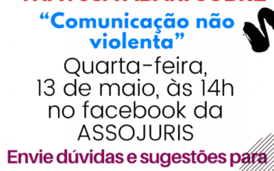 Palestra com a psicóloga Thayssa Abari sobre “comunicação não violenta”