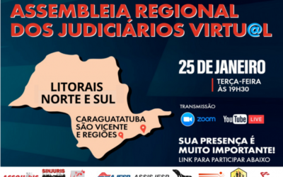 Assembleia Regional dos Servidores virtual (São Vicente / Caraguatatuba e regiões)