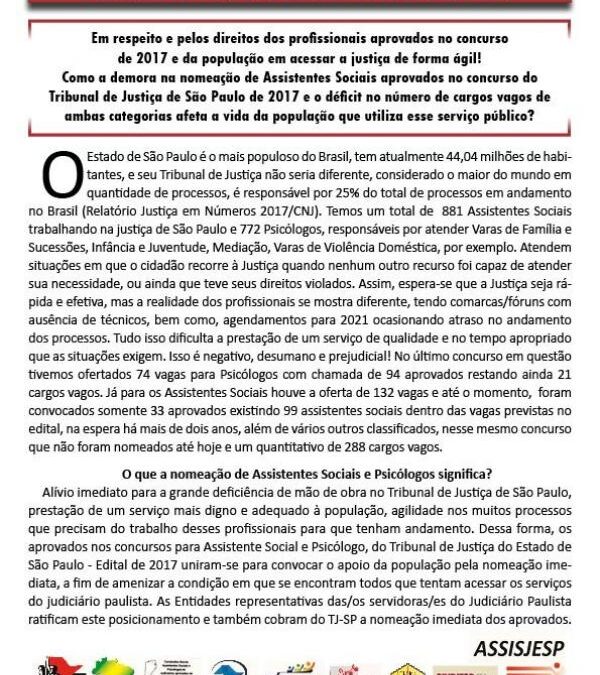Carta Aberta – O porquê da Necessidade de Nomear Concursados
