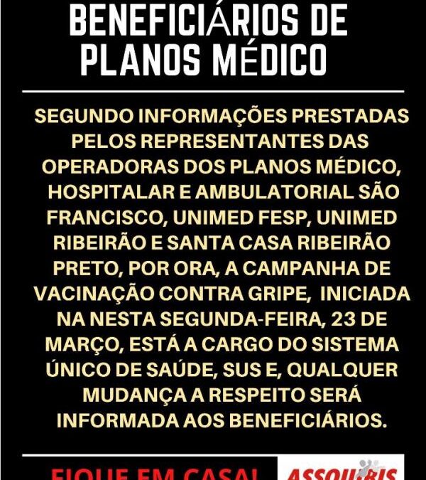Comunicado aos Beneficiários de Planos Médico