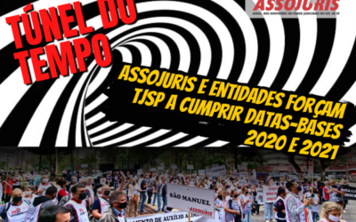 Túnel do Tempo:  15 DE SETEMBRO – ASSOJURIS e entidades forçam TJSP a cumprir datas-bases 2020 e 2021