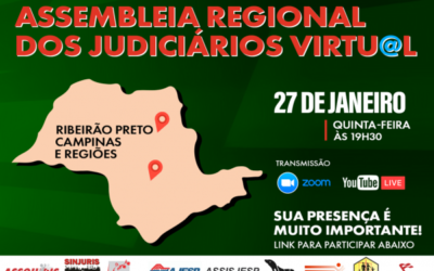 Assembleia Regional dos Servidores virtual – Ribeirão Preto / Campinas e regiões
