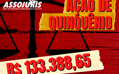 Ação de Quinquênio garante R$ 133 mil a associados
