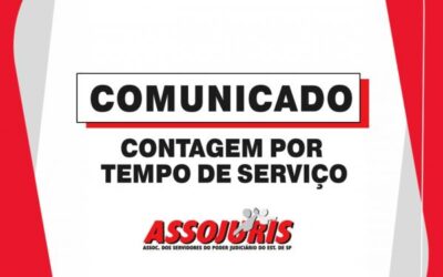 COMUNICADO – CONTAGEM POR TEMPO DE SERVIÇO