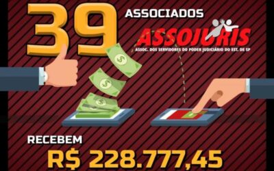 RPVs – R$ 228 mil devidos entre 39 servidores