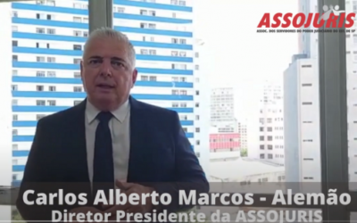 Carlos Marcos, presidente da ASSOJURIS, fala sobre audiência com Min. Maria Thereza Moura, Corregedora do CNJ