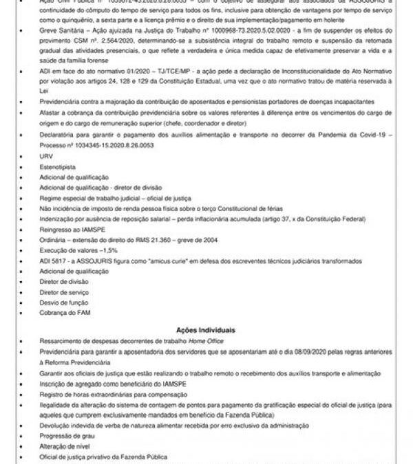 Associado, saiba quais ações a ASSOJURIS disponibiliza para você
