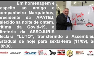 ASSOJURIS declara LUTO