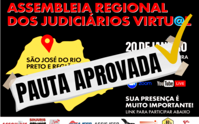 Pauta aprovada por servidores das regiões de São José do Rio Preto e Tanabi