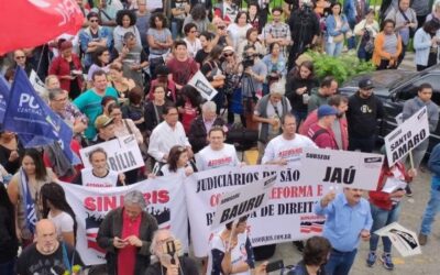 Ato unificado em frente da ALESP contra a Reforma da Previdência Estadual