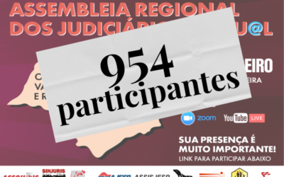 Judiciários de Osasco, Grande São Paulo,  Vale do Ribeira, Peruibe e regiões realizam assembleia com sucesso