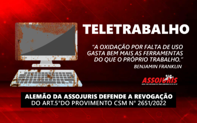 ASSOJURIS PLEITEIA AO PRESIDENTE DO TJ/SP QUE REVOGUE A ORDEM DE DEVOLUÇÃO DOS COMPUTADORES PELOS SERVIDORES QUE PERMANECERÃO EM TELETRABALHO