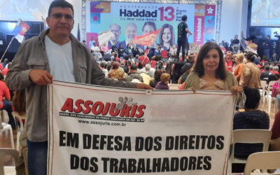 ASSOJURIS e SINJURIS presentes em ato de servidores e candidatos ao governo do estado e ao senado
