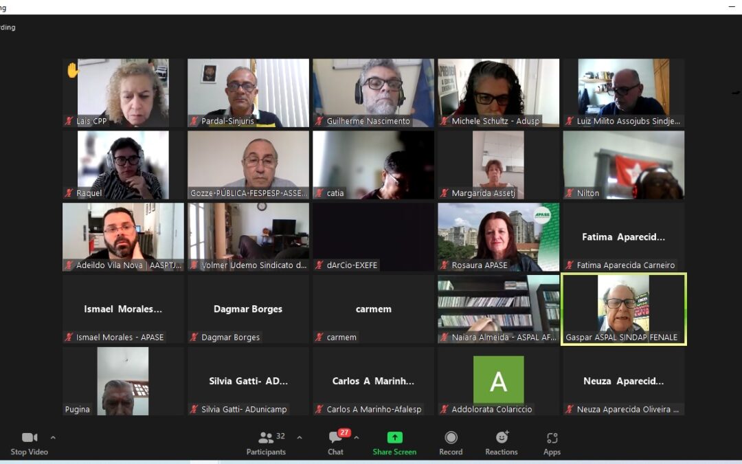 Representante da ASSOJURIS e outras entidades realizam reunião virtual