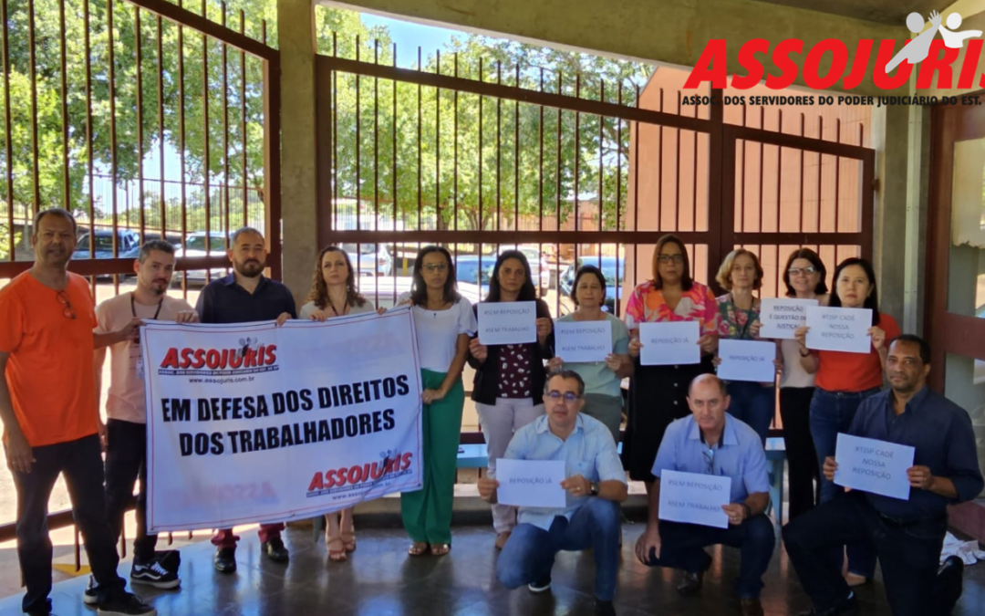 Judiciários da cidade de Pirapozinho protestam por não terem recebido a recomposição das perdas inflacionárias