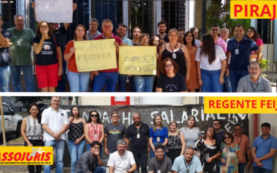 Piraju e Regente Feijó – descaso do TJSP – funcionários dos fóruns realizam ato em protesto