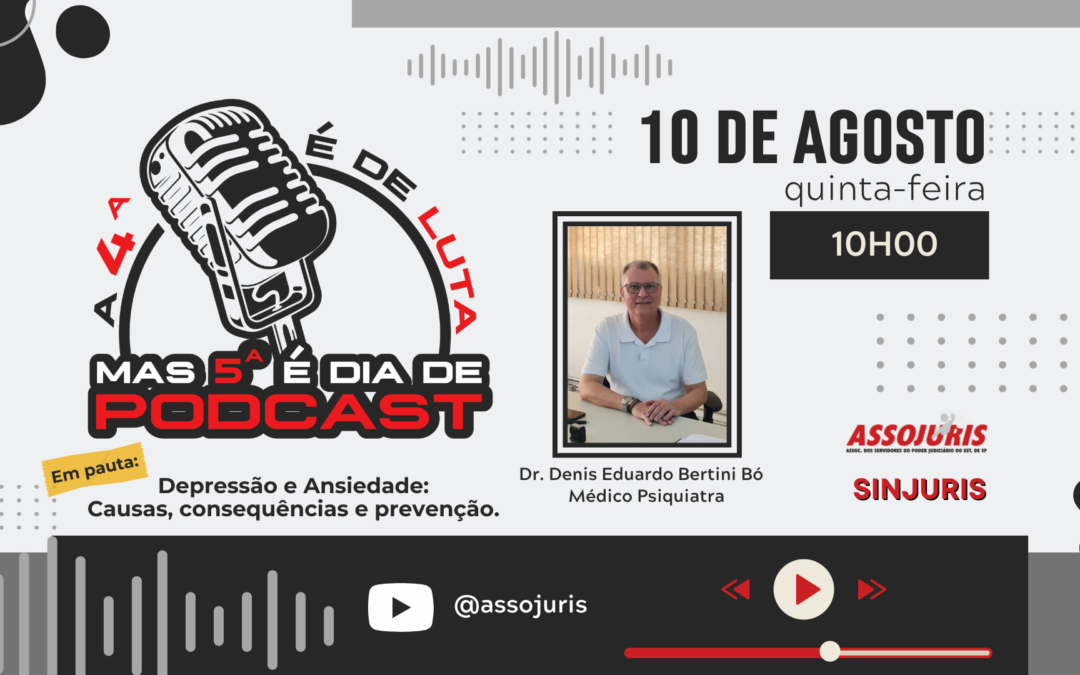 PODCAST – Depressão e ansiedade: causas, consequências e prevenção. Dr. Denis – médico psiquiatra