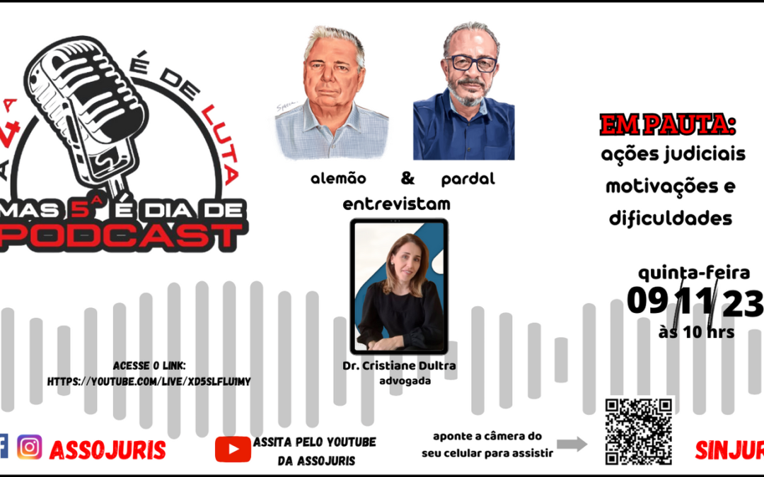 PODCAST – ações judiciais, motivações e dificuldades