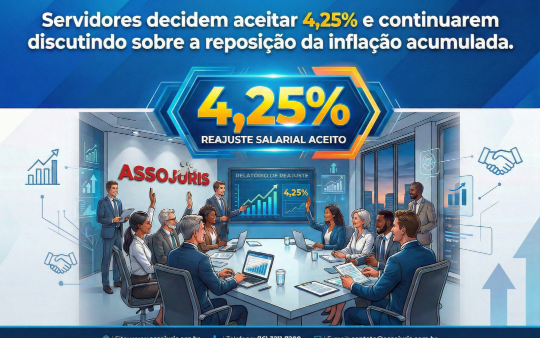 Servidores decidem aceitar 4,25% e continuarem discutindo sobre a reposição da inflação acumulada