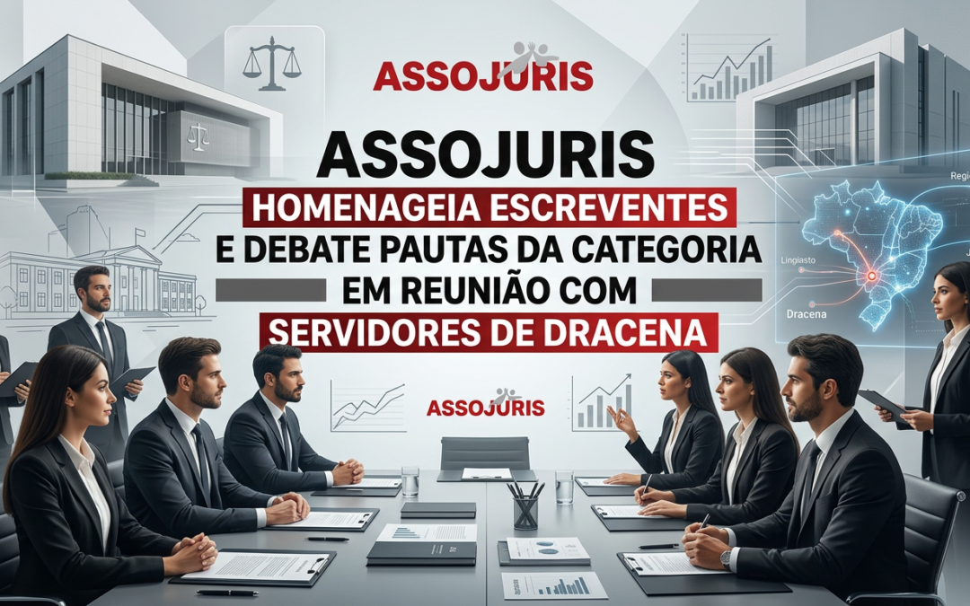 ASSOJURIS HOMENAGEIA ESCREVENTES E DEBATE PAUTAS DA CATEGORIA EM REUNIÃO COM SERVIDORES DE DRACENA