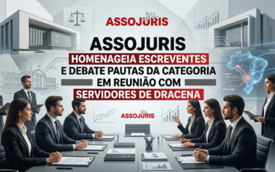 ASSOJURIS HOMENAGEIA ESCREVENTES E DEBATE PAUTAS DA CATEGORIA EM REUNIÃO COM SERVIDORES DE DRACENA