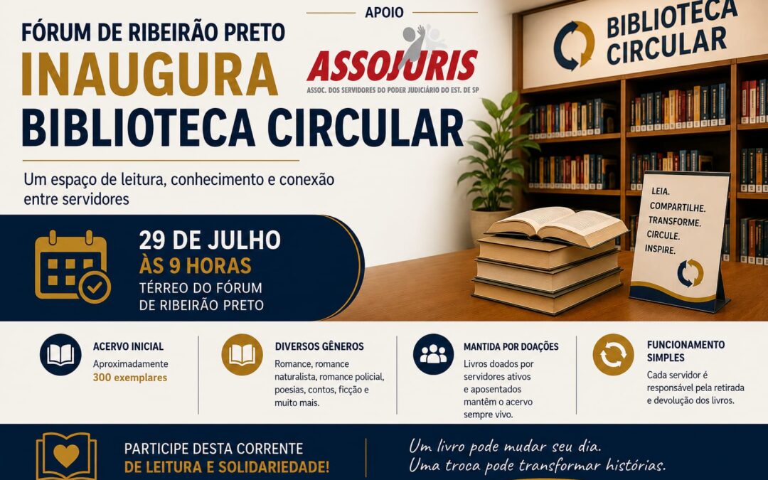 Fórum de Ribeirão Preto inaugura Biblioteca Circular e incentiva a leitura entre servidores