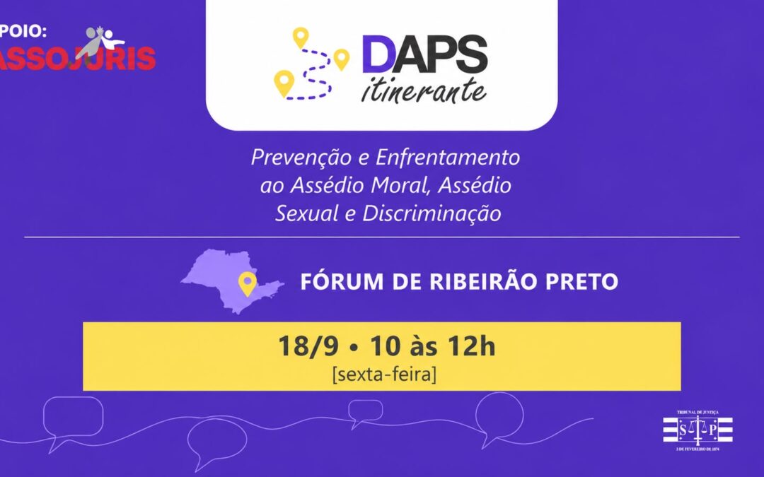 TJSP convida Palestra – DAPS Itinerante – Ribeirão Preto