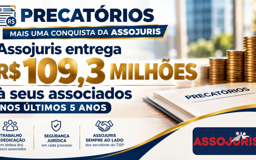 Associados à Assojuris recebem R$109,3 milhões nos últimos 5 anos